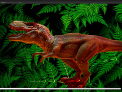 Modelo tridimensional de dinosaurio en AR Dinosaur