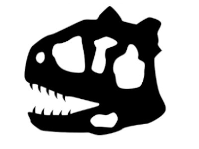 Silueta de cráneo utilizada en la experiencia AR Dinosaur
